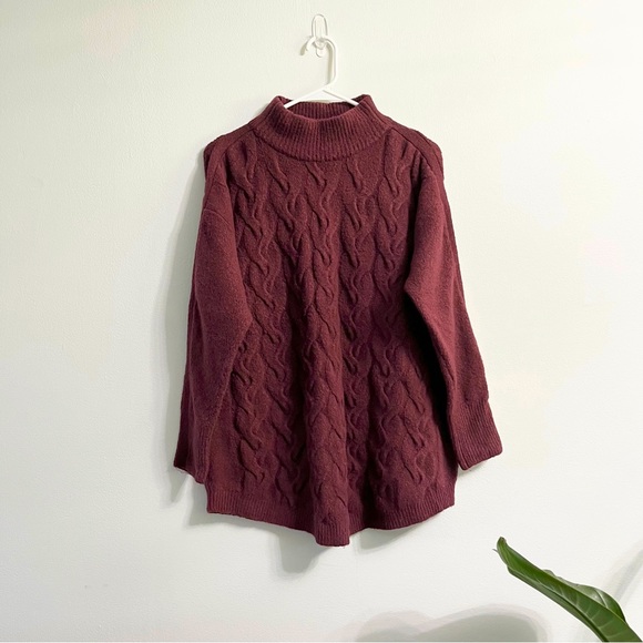 Talbots Wool Blend Limited Edition Woven Chunky Braided High Neck Sweater XS - Picture 1 of 6